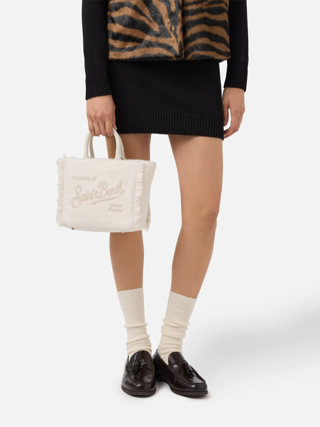 MC2 Saint Barth Mini Bag a Mano Felt in Misto Lana Donna