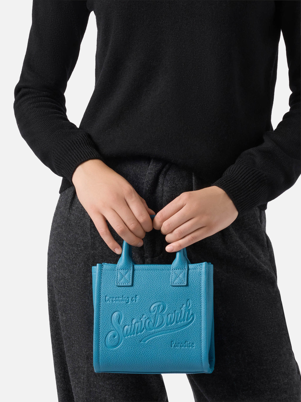 MC2 Saint Barth Borsa Mini in Pelle Martellata Donna