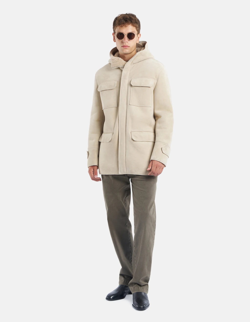 Dondup Giaccone regular in shearling Uomo