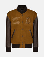 Dondup Bomber in Fustagno e Pelle Uomo