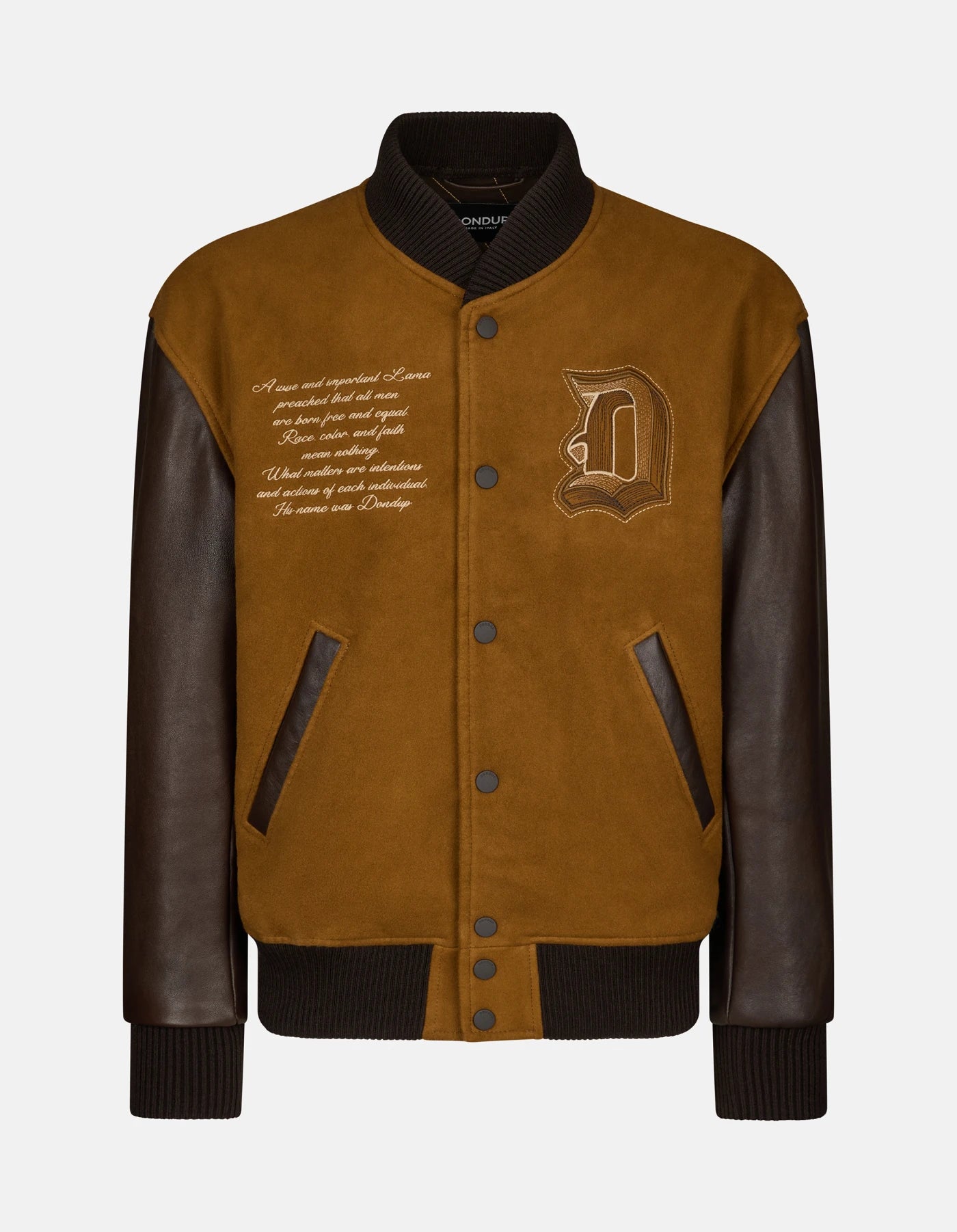 Dondup Bomber in Fustagno e Pelle Uomo