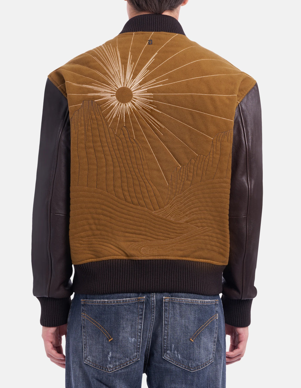 Dondup Bomber in Fustagno e Pelle Uomo