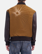 Dondup Bomber in Fustagno e Pelle Uomo