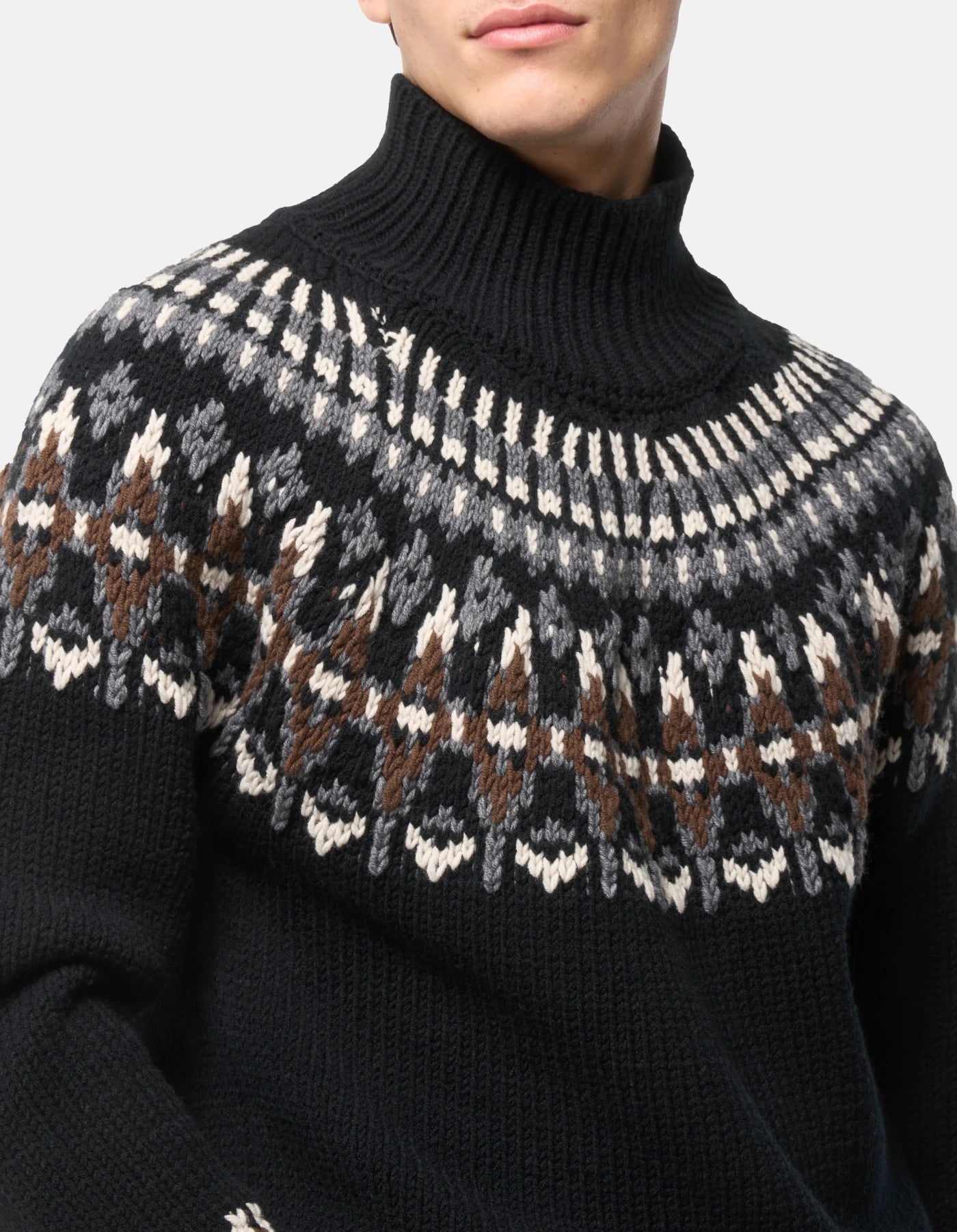 Dondup Dolcevita Regular in Lana Jacquard Uomo