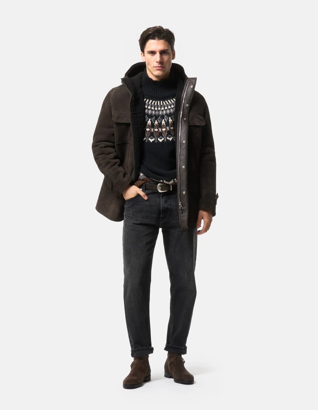 Dondup Dolcevita Regular in Lana Jacquard Uomo