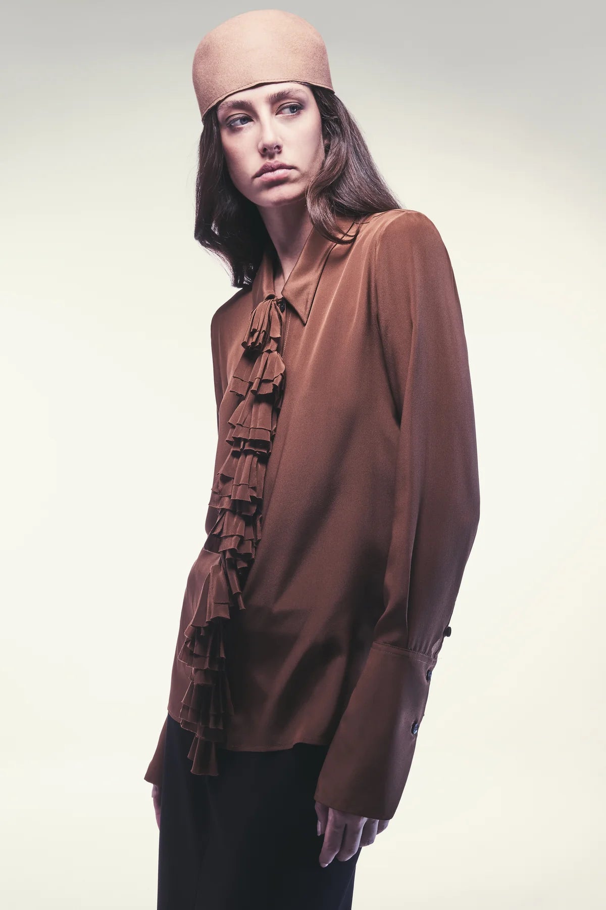 Liviana Conti Camicia Betsy in Seta con Volante Donna