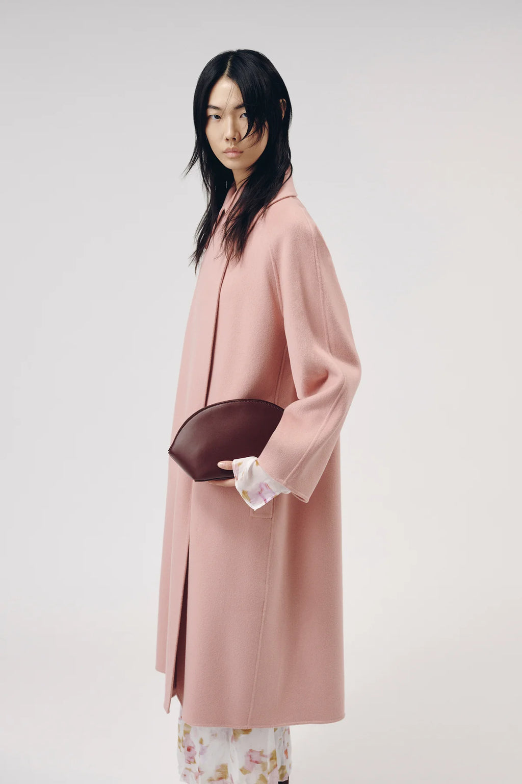 Liviana Conti Cappotto Lungo Kurt in Panno Double di Lana Donna