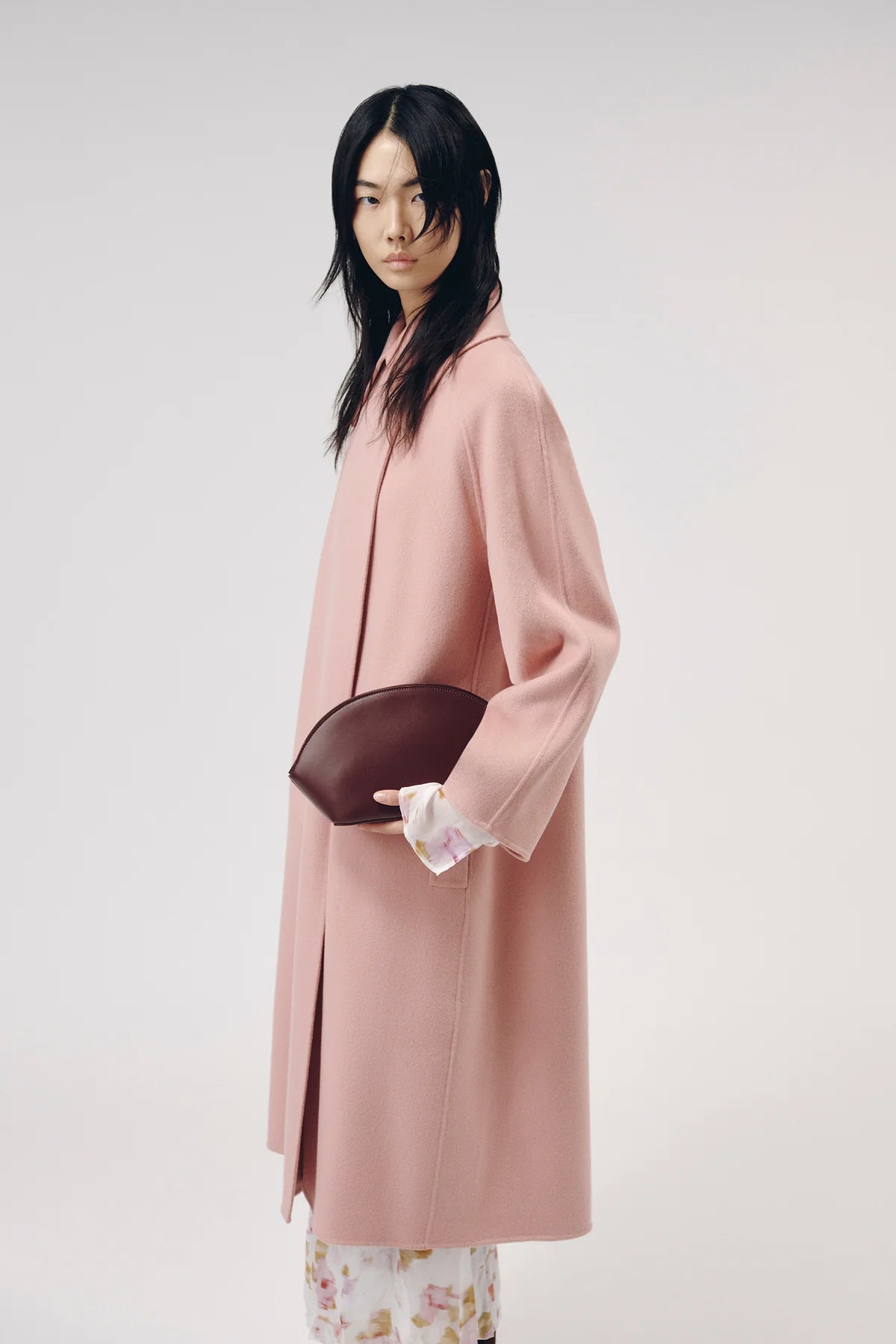 Liviana Conti Cappotto Lungo Kurt in Panno Double di Lana Donna