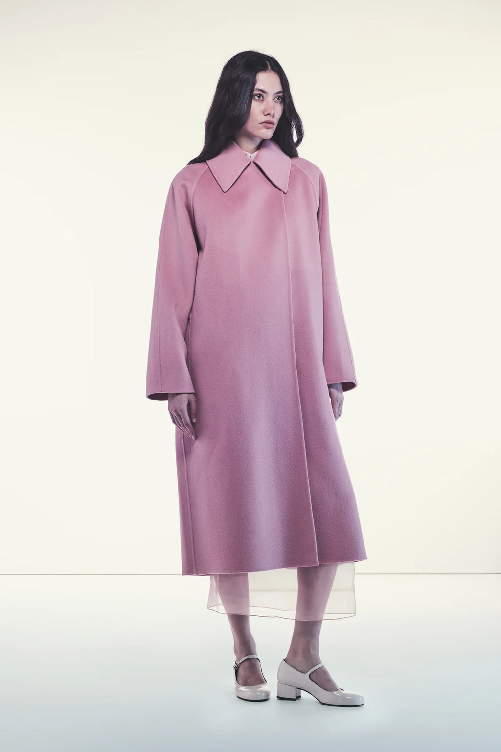 Liviana Conti Cappotto Lungo Kurt in Panno Double di Lana Donna