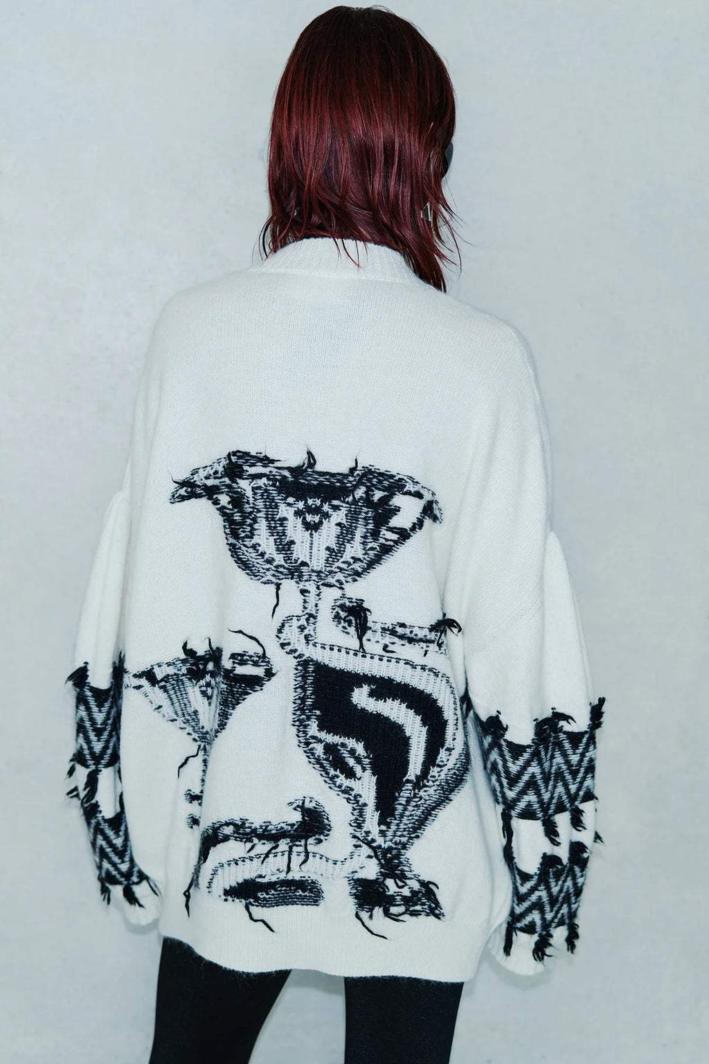 Circus Hotel Cardigan con Disegno Jacquard Donna