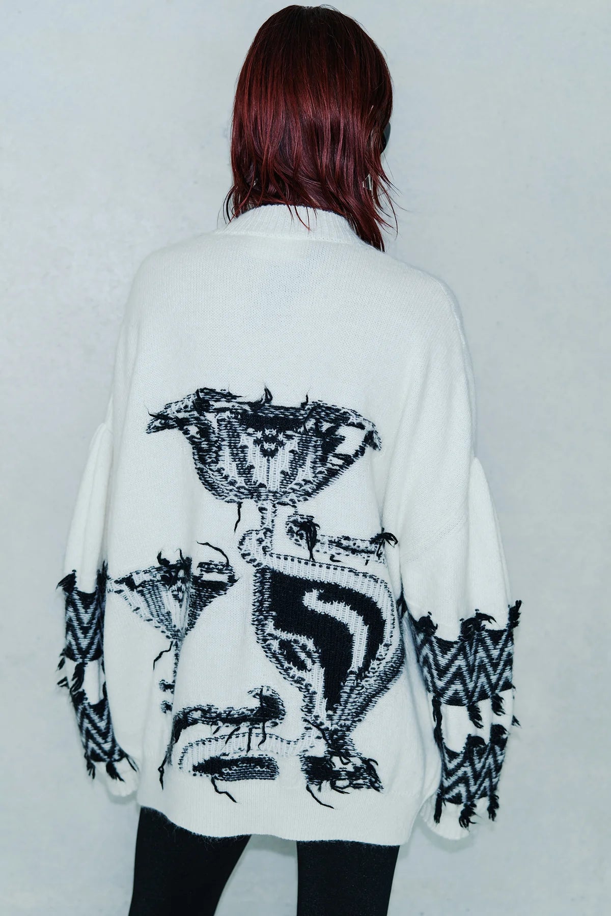 Circus Hotel Cardigan con Disegno Jacquard Donna