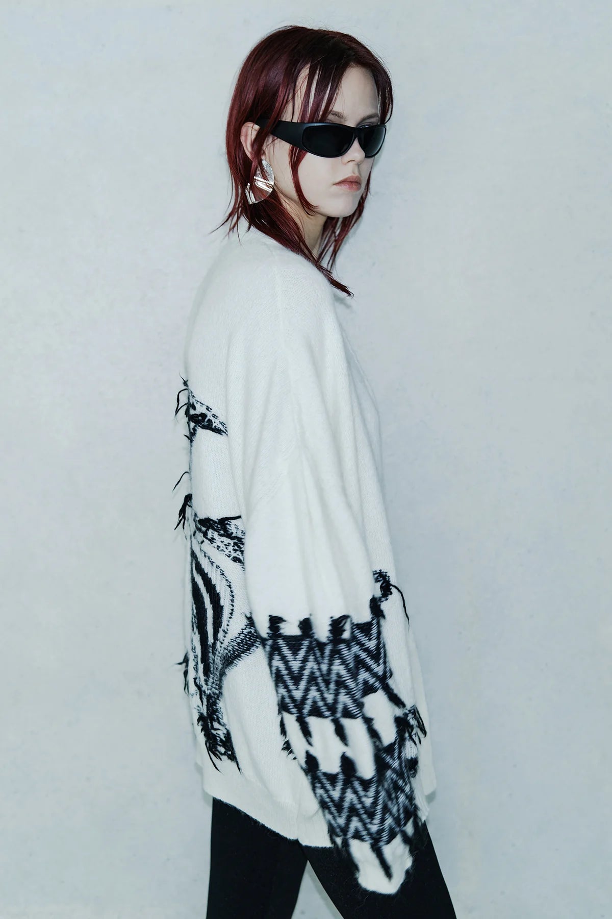 Circus Hotel Cardigan con Disegno Jacquard Donna