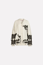 Circus Hotel Cardigan con Disegno Jacquard Donna