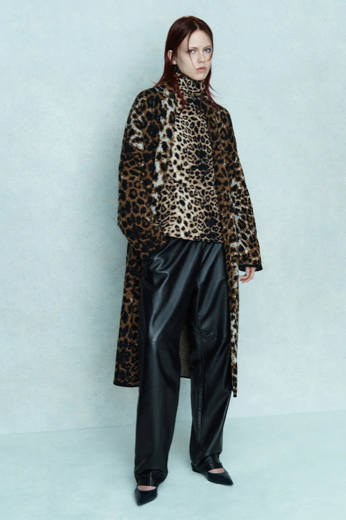 Circus Hotel Cappotto Lungo Jacquard Animalier Donna