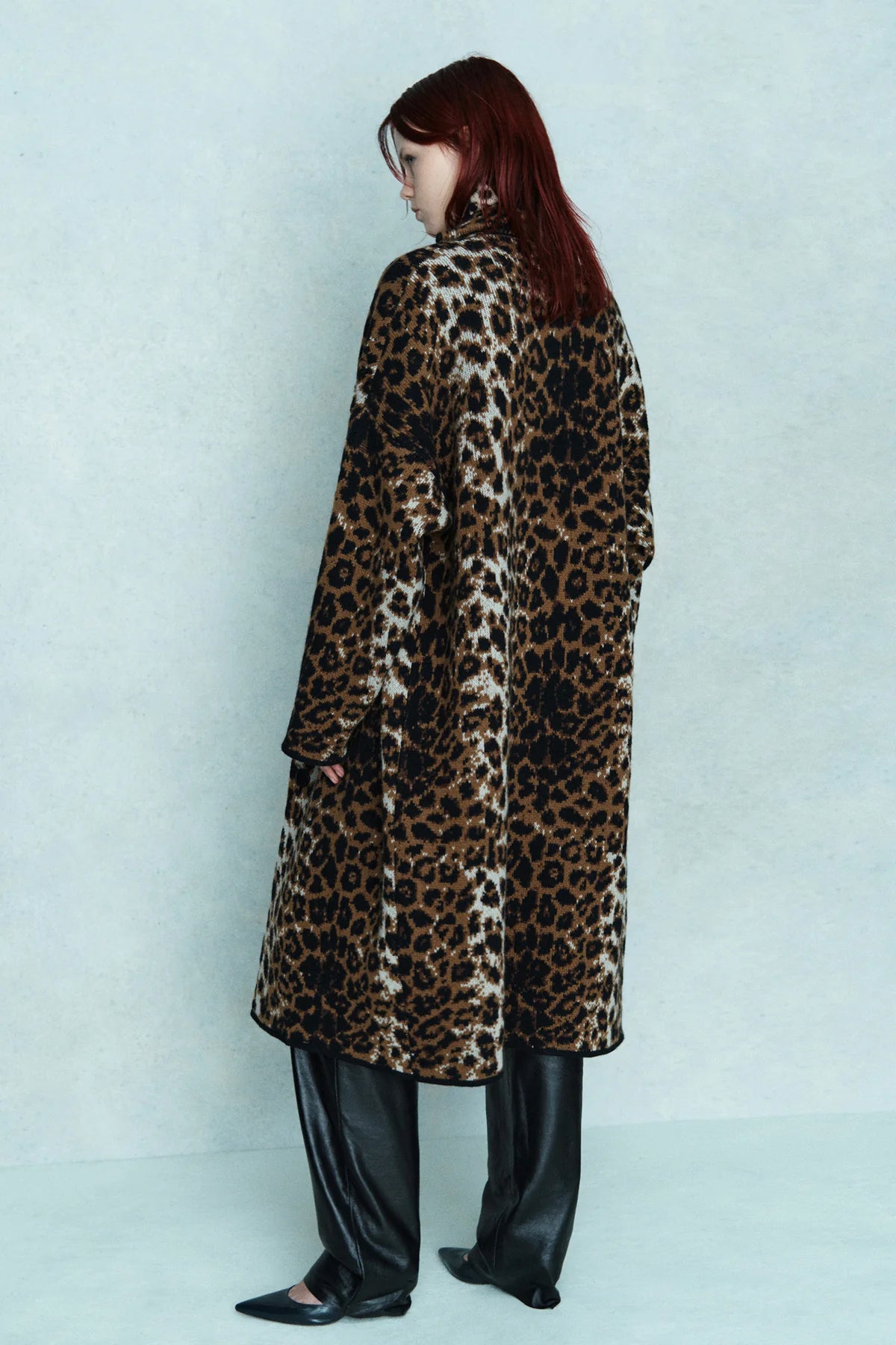 Circus Hotel Cappotto Lungo Jacquard Animalier Donna