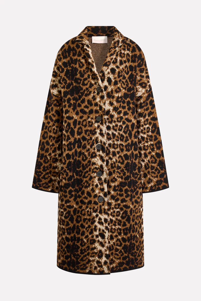Circus Hotel Cappotto Lungo Jacquard Animalier Donna