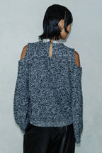 Circus Hotel Maglia Moulinè con Maniche Svasate Donna