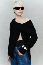 Circus Hotel Cardigan con Apertura Diagonale Donna