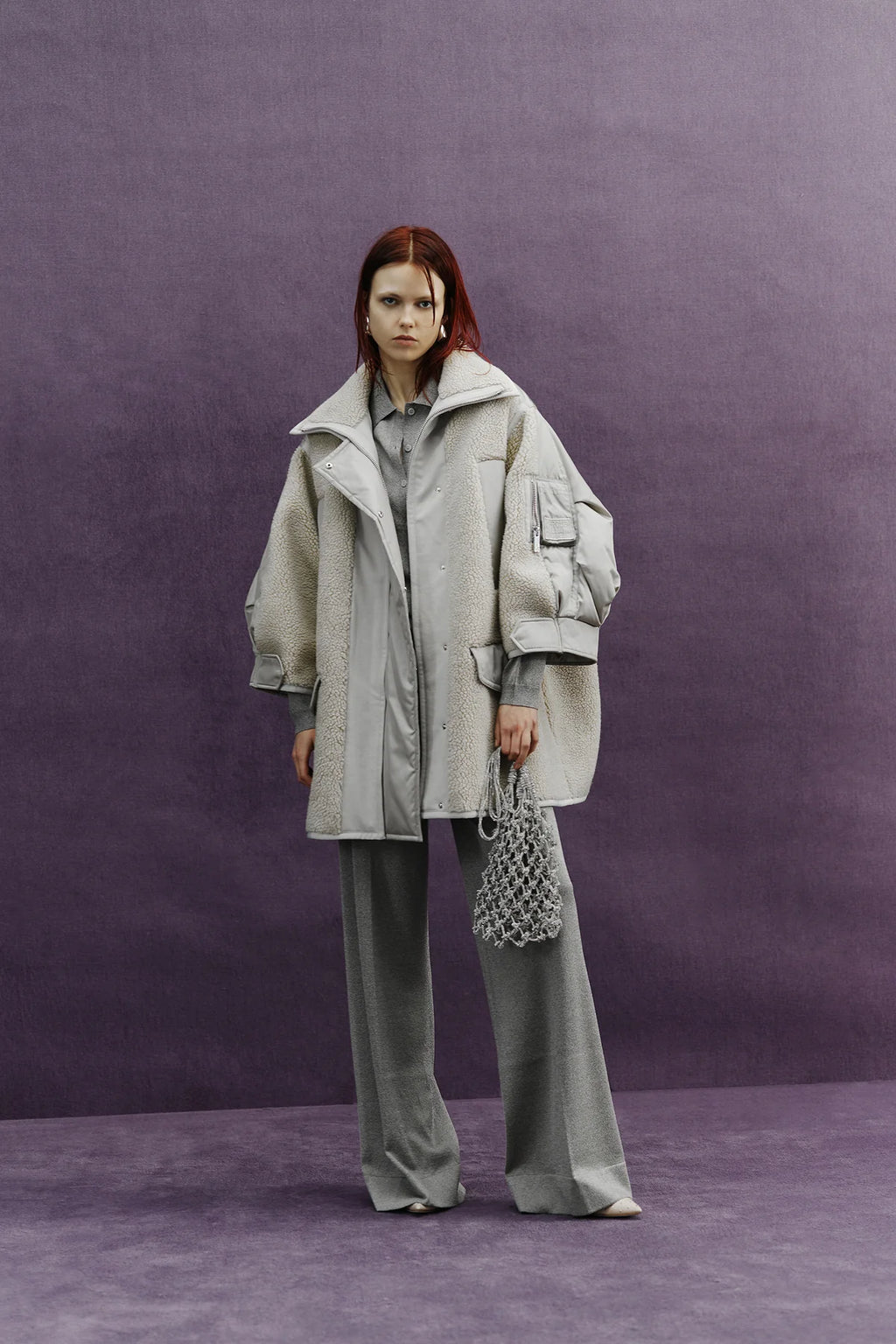 Circus Hotel Maxi Piumino Oversize Misto Teddy Donna