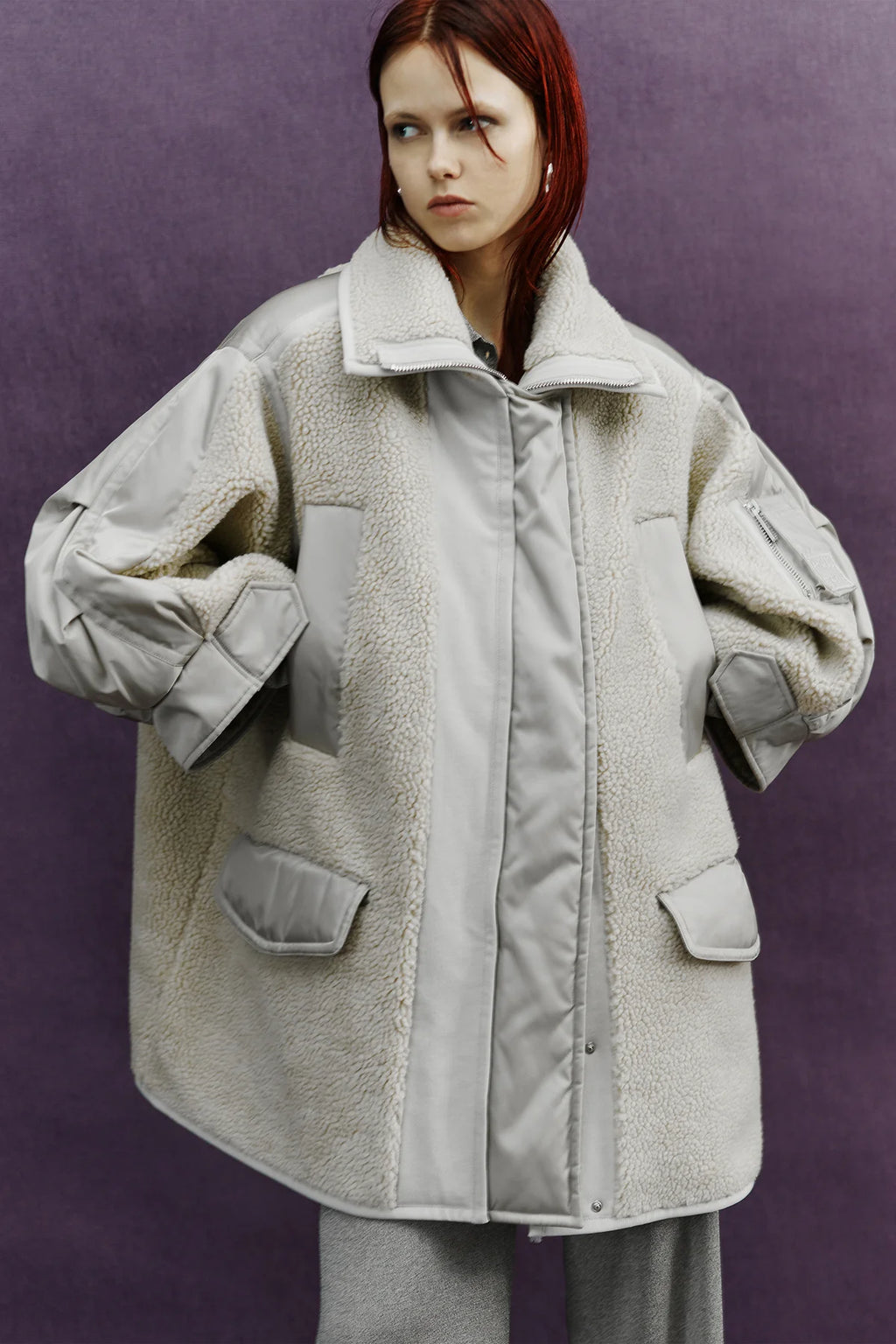 Circus Hotel Maxi Piumino Oversize Misto Teddy Donna