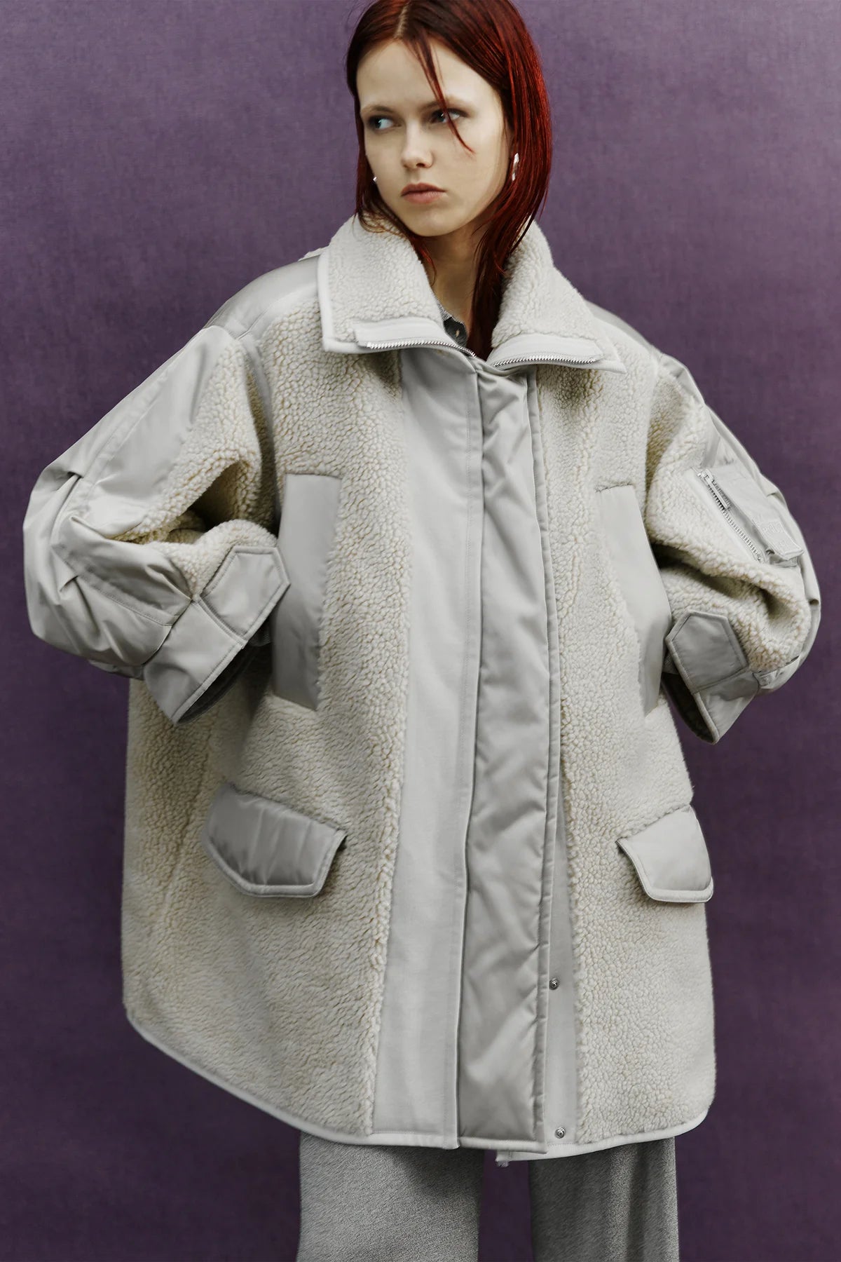 Circus Hotel Maxi Piumino Oversize Misto Teddy Donna