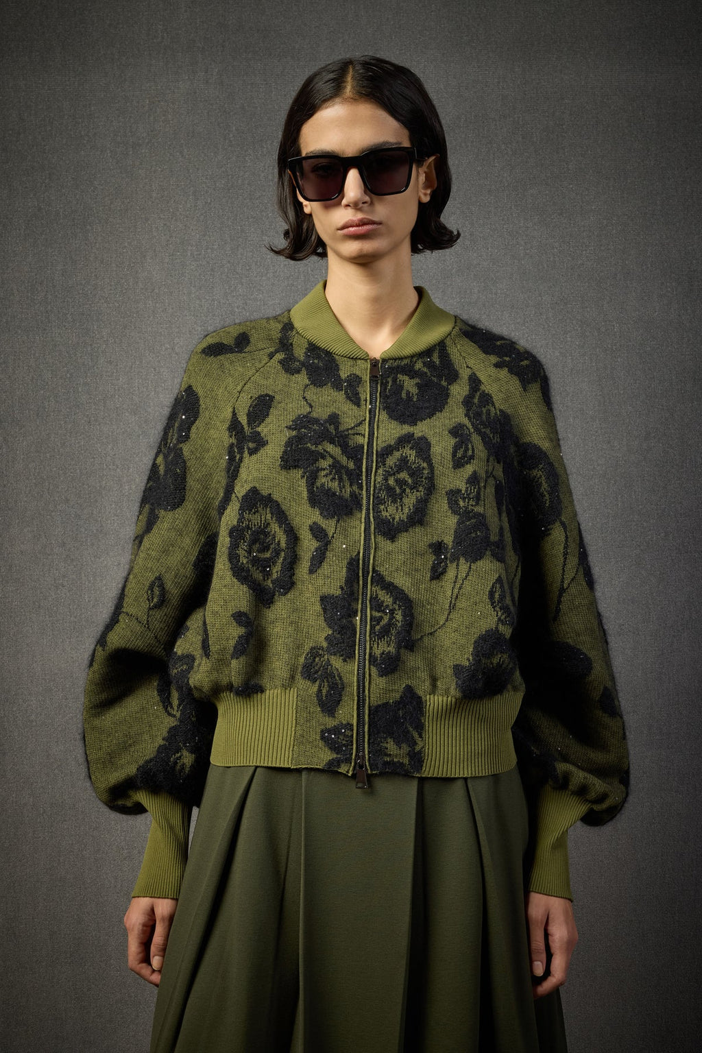 Liviana Conti Bomber Wallace in Mohair con paillettes Donna