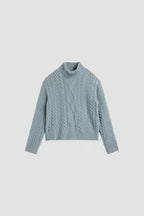 Semicouture Dolcevita con Trecce e Zip su Manica Donna