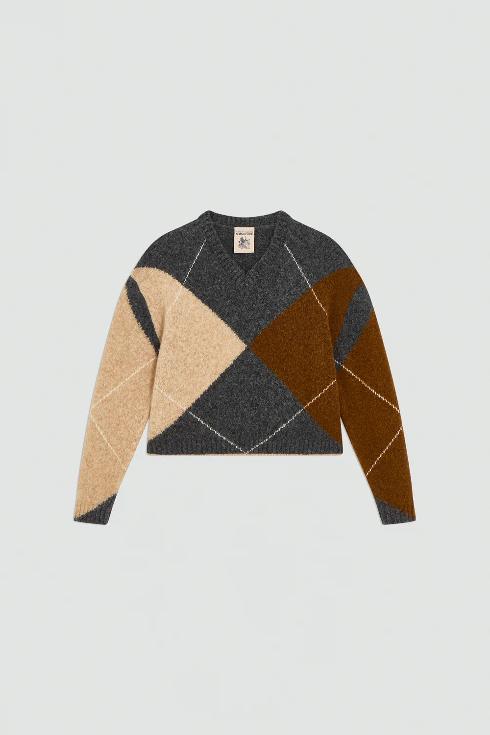 Semicouture Maglia a Rombi in Misto Alpaca Donna