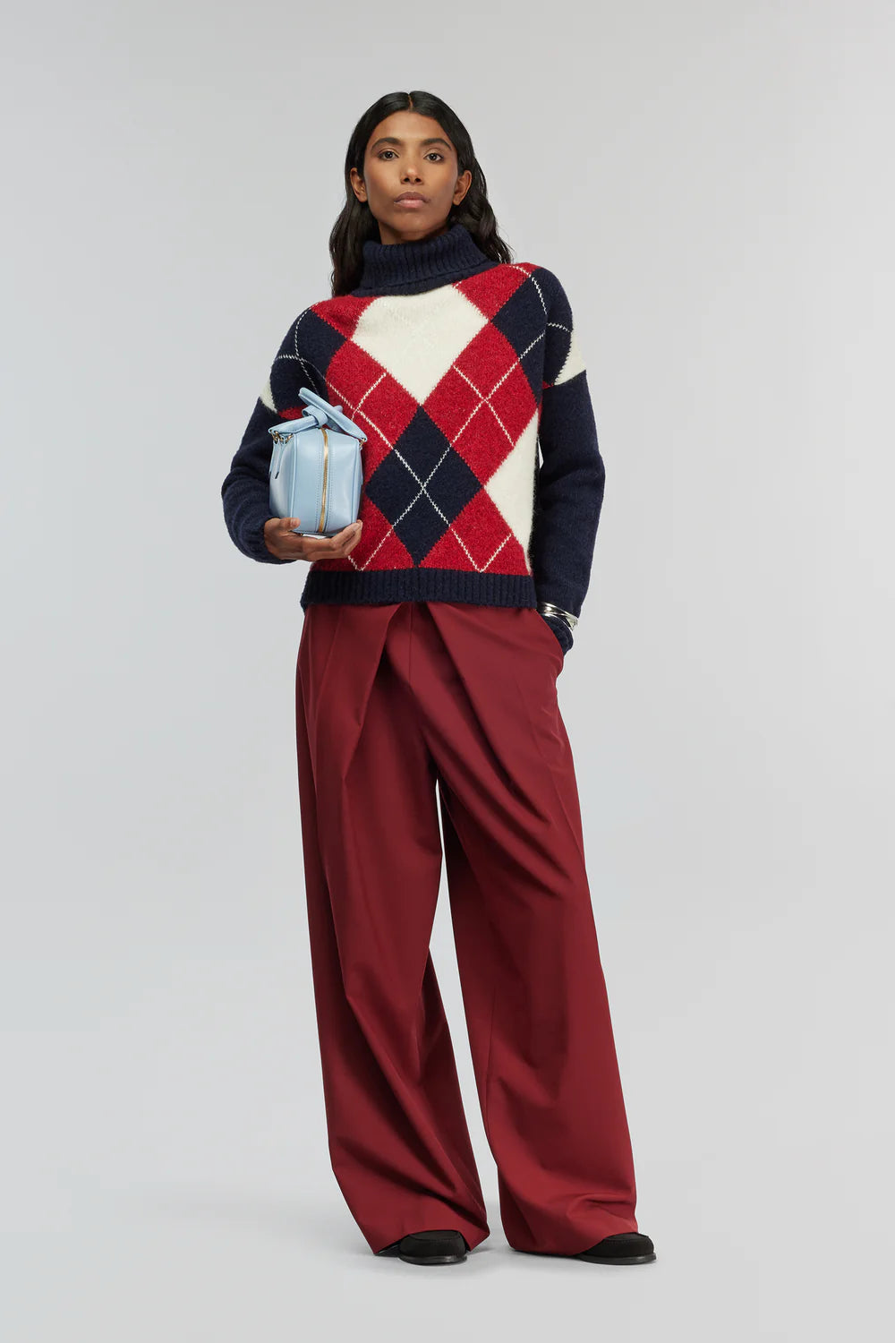 Semicouture Dolcevita in Misto Alpaca Rombi Donna