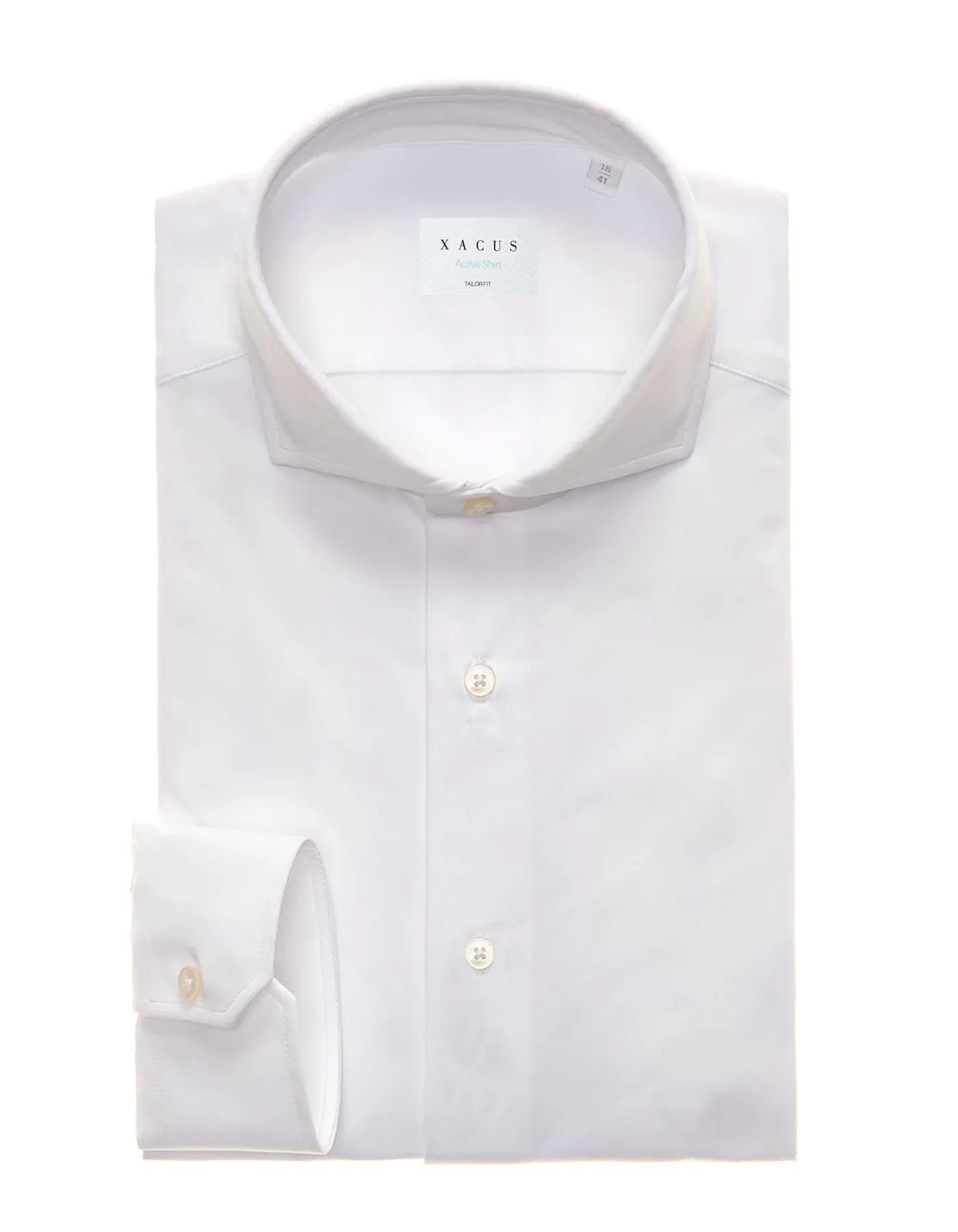 Xacus Camicia Active Tailor Fit Collo francese Tinta Unita Uomo