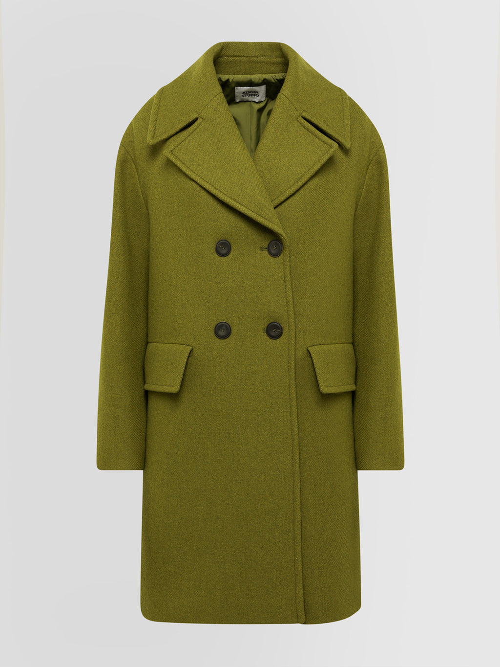 Alpha Studio Cappotto Doppio Petto in Panno di Lana Donna