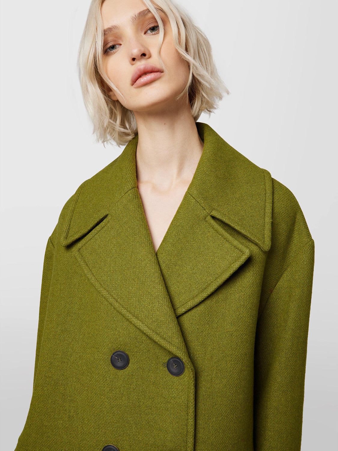 Alpha Studio Cappotto Doppio Petto in Panno di Lana Donna