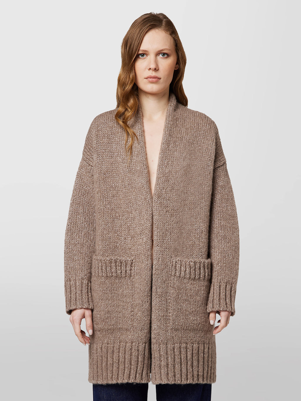 Alpha Studio Cardigan Soft and Shiny con Tasche Donna