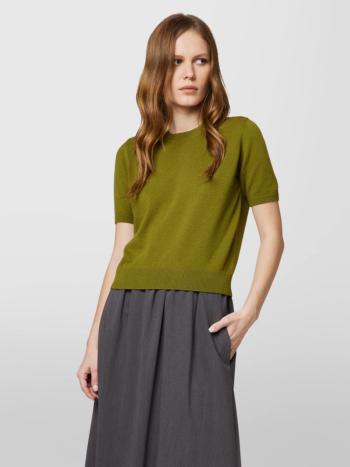 Alpha Studio Girocollo Crop Retro Donna