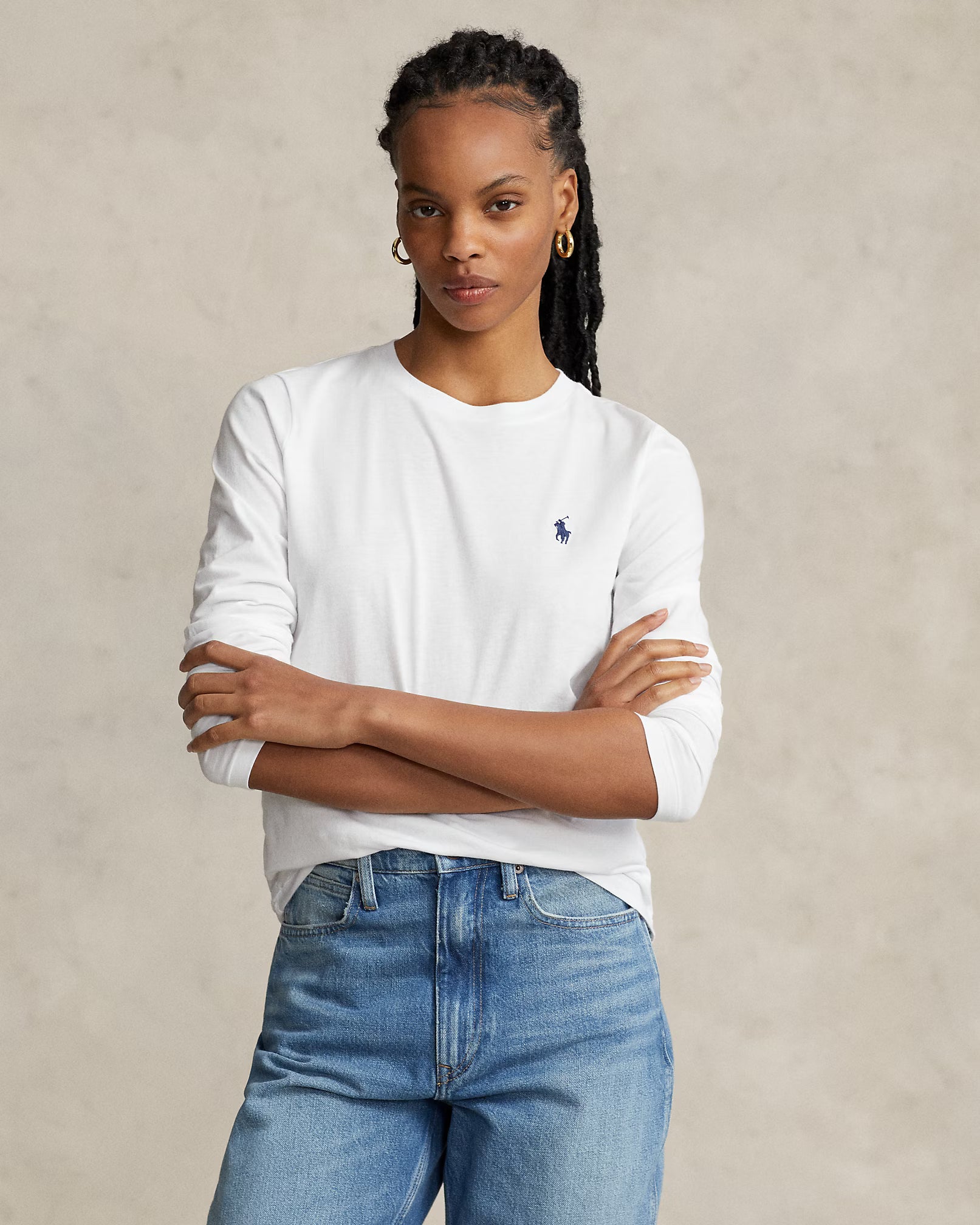 Ralph Lauren Maglietta Girocollo in Jersey Donna