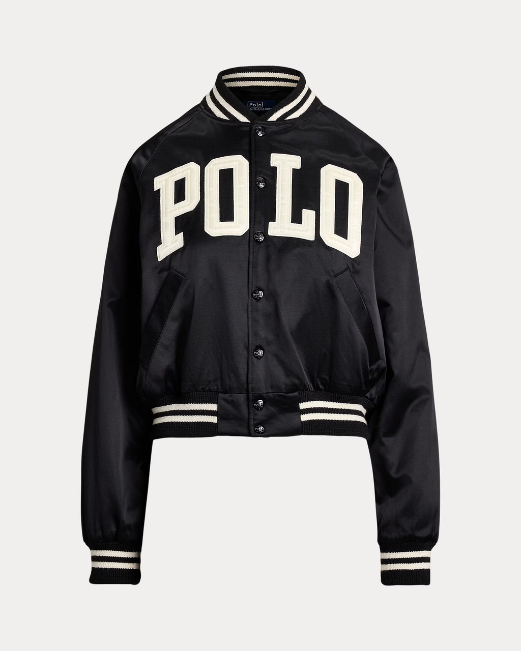 Ralph Lauren Bomber in raso con logo Donna