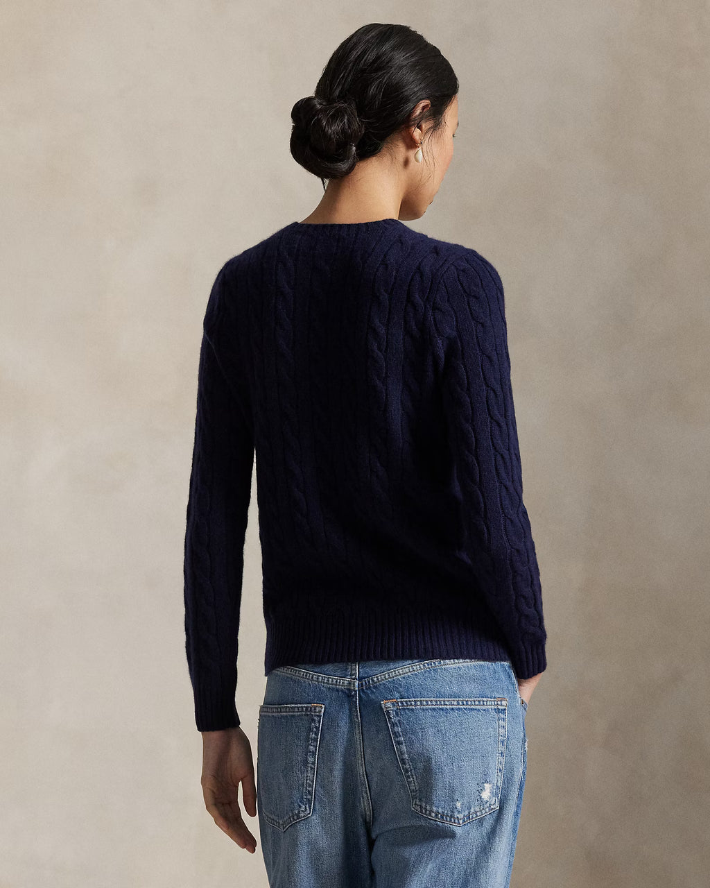 Ralph Lauren Girocollo in lana e cashmere a trecce Donna