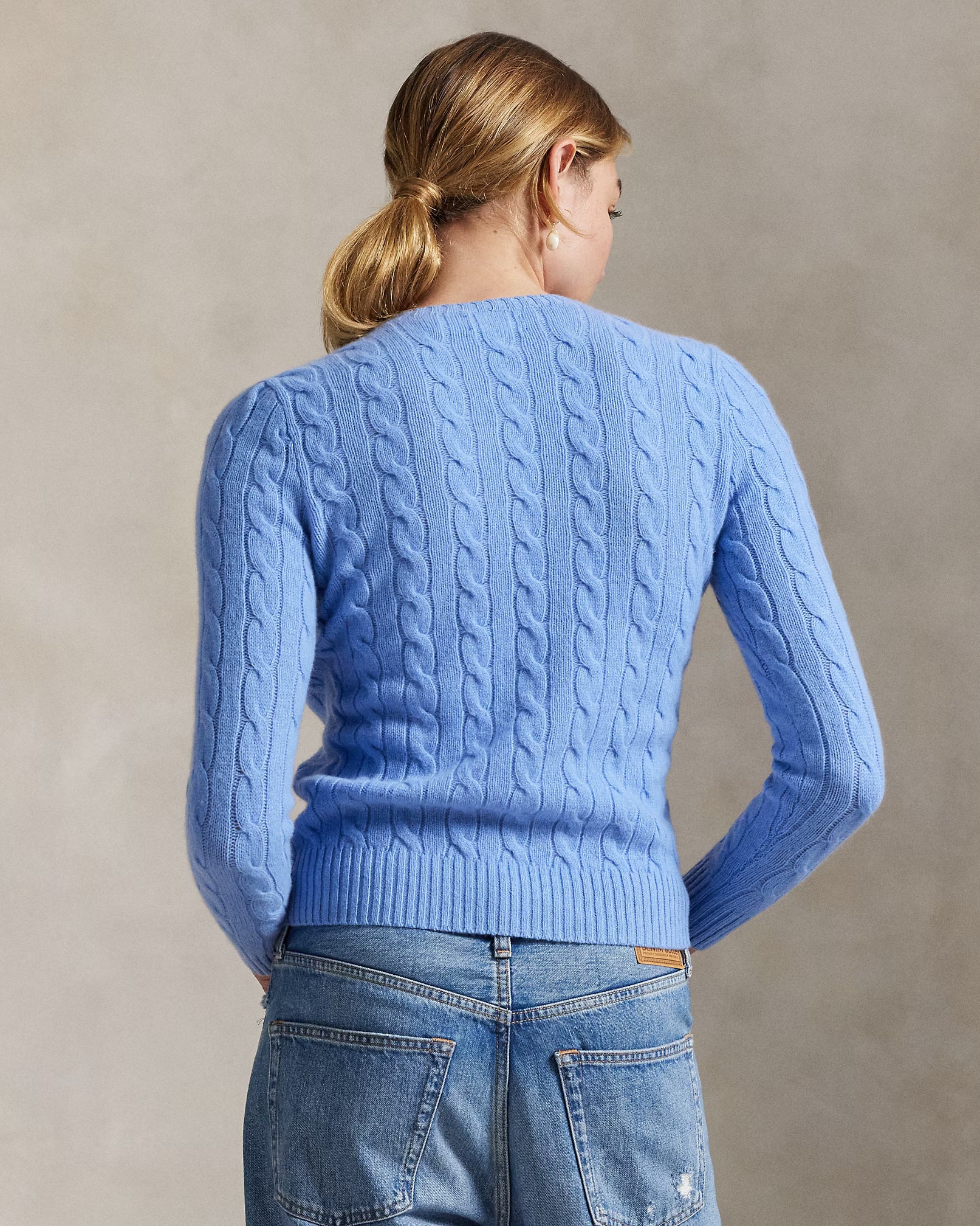 Ralph Lauren Girocollo in lana e cashmere a trecce Donna