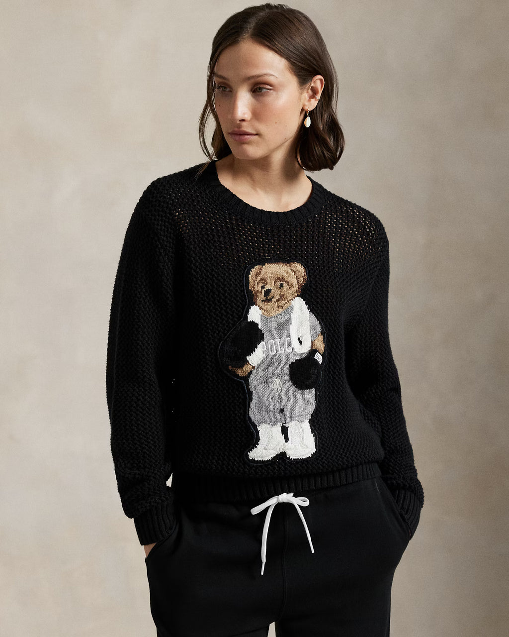 Ralph Lauren Maglia Polo Bear in cotone a girocollo Donna