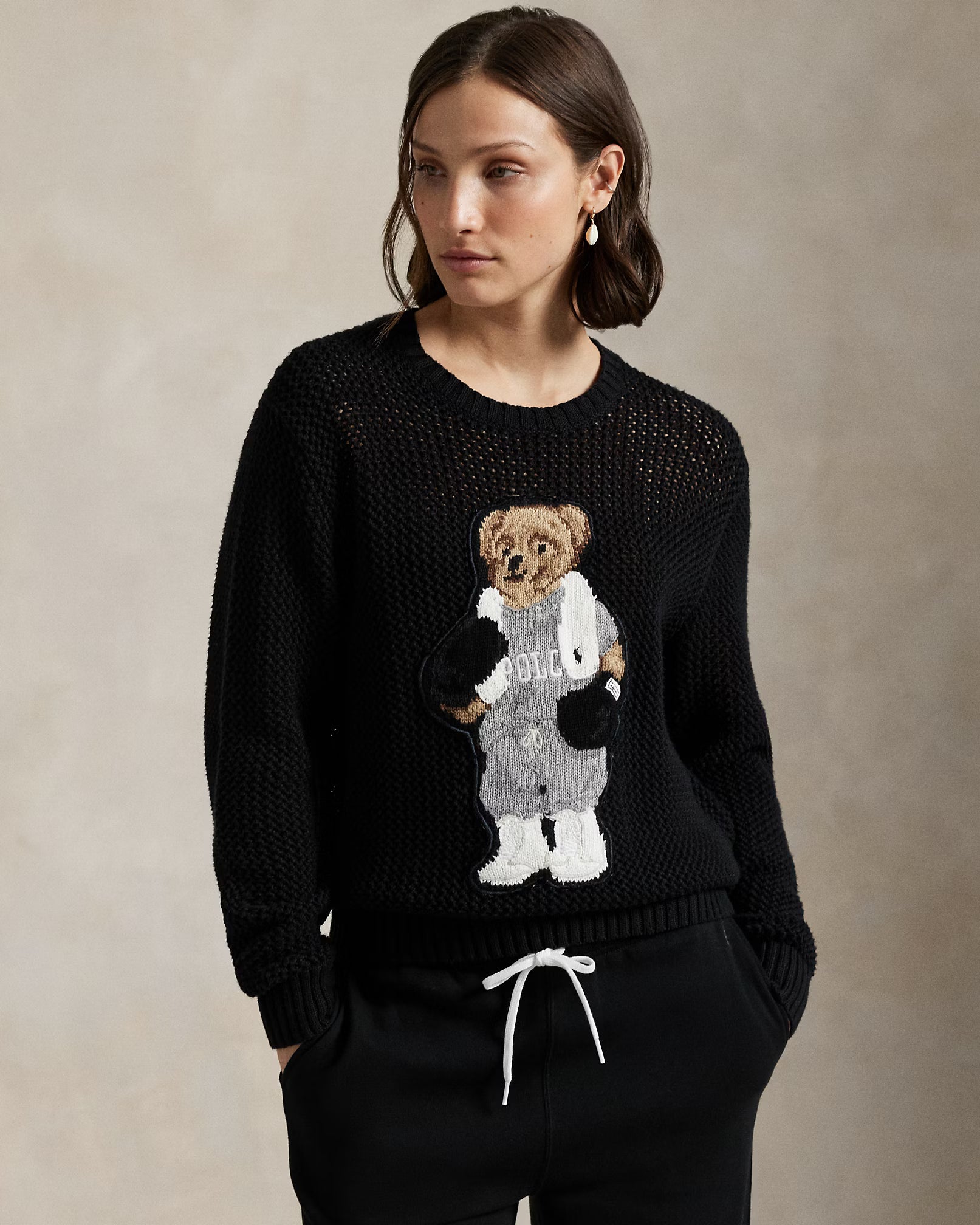 Ralph Lauren Maglia Polo Bear in cotone a girocollo Donna